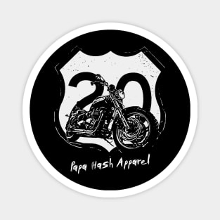 Papa Hash Apparel: HWY 20 Live to Ride Magnet